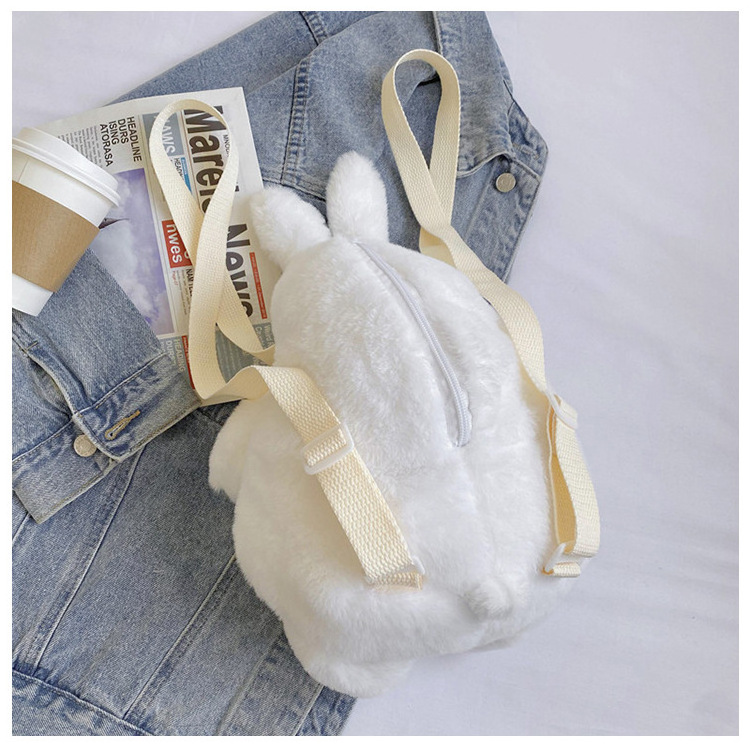 SongshanToys Custom cartoon cute bunny plush backpack white duck rabbit animal backpack for kids