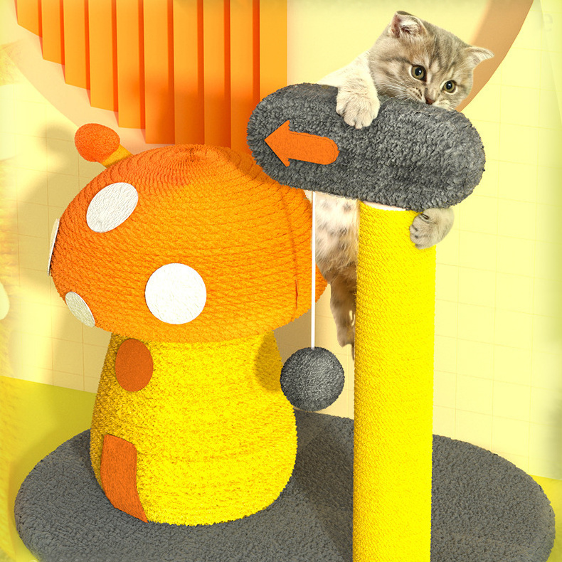 Pet toys and accessories Cat Scratching Ball Toy Mushroom Carrot scratch board Cute Cat Climbing Frame