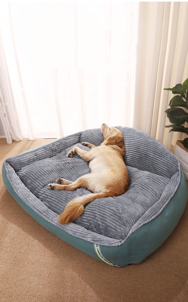 SongshanToys Wholesale custom soft plush pet product beds & accessories luxury human size dog bed for large dogs