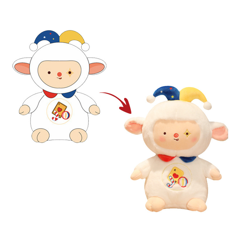 SongshanToys OEM customised plush toys manufacturer anime soft toy maker rag doll custom logo sheep gift stuffed animal factory