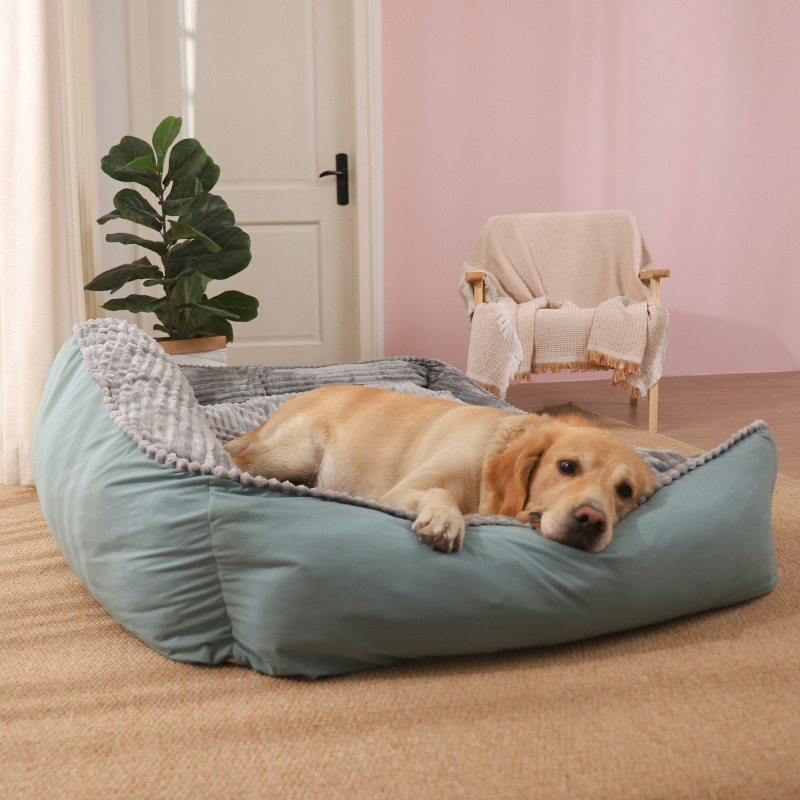 SongshanToys Wholesale custom soft plush pet product beds & accessories luxury human size dog bed for large dogs