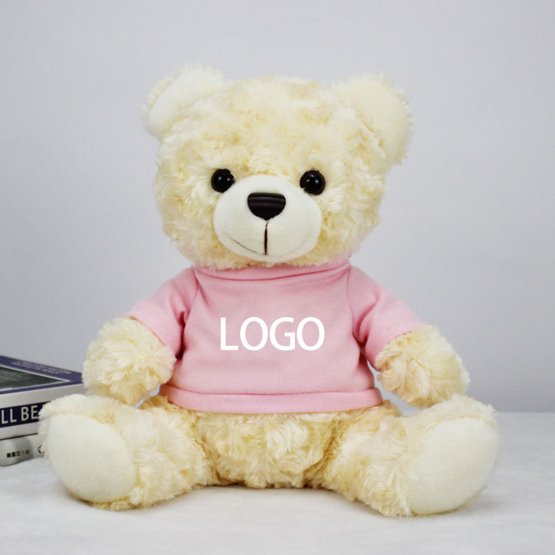 Customised Logo Child Plush Toy Teddy Bear With T-shirt Wholesales Gifts 12 inch Teddy Bear Stuffed Dolls