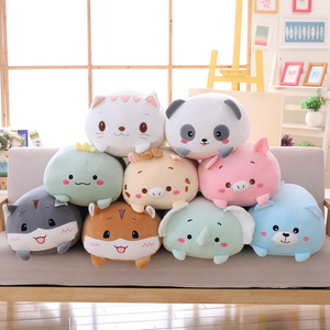 plushie cute kawaii anime soft peluches Wholesale Custom birthday Gift Stuffed Animal Hamster panda cat cushion pillow Plush Toy