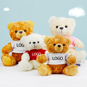 Customised Logo Child Plush Toy Teddy Bear With T-shirt Wholesales Gifts 12 inch Teddy Bear Stuffed Dolls