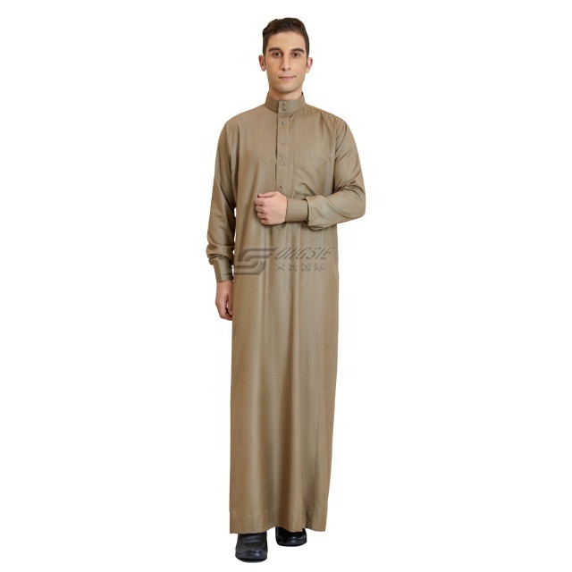 High quality men's classic muslim islamic arab robe saudi style arab thobe