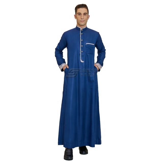 High quality men's classic muslim islamic arab robe saudi style arab thobe