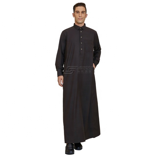 High quality men's classic muslim islamic arab robe saudi style arab thobe