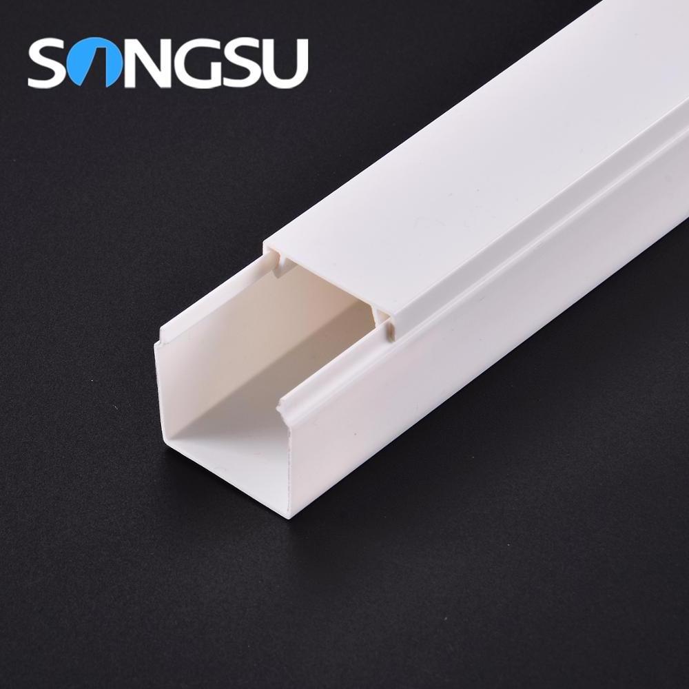 Factory Wholesale Cheap Rectangle PVC Cable Trunking Pipe/Trunk Cover Pvc