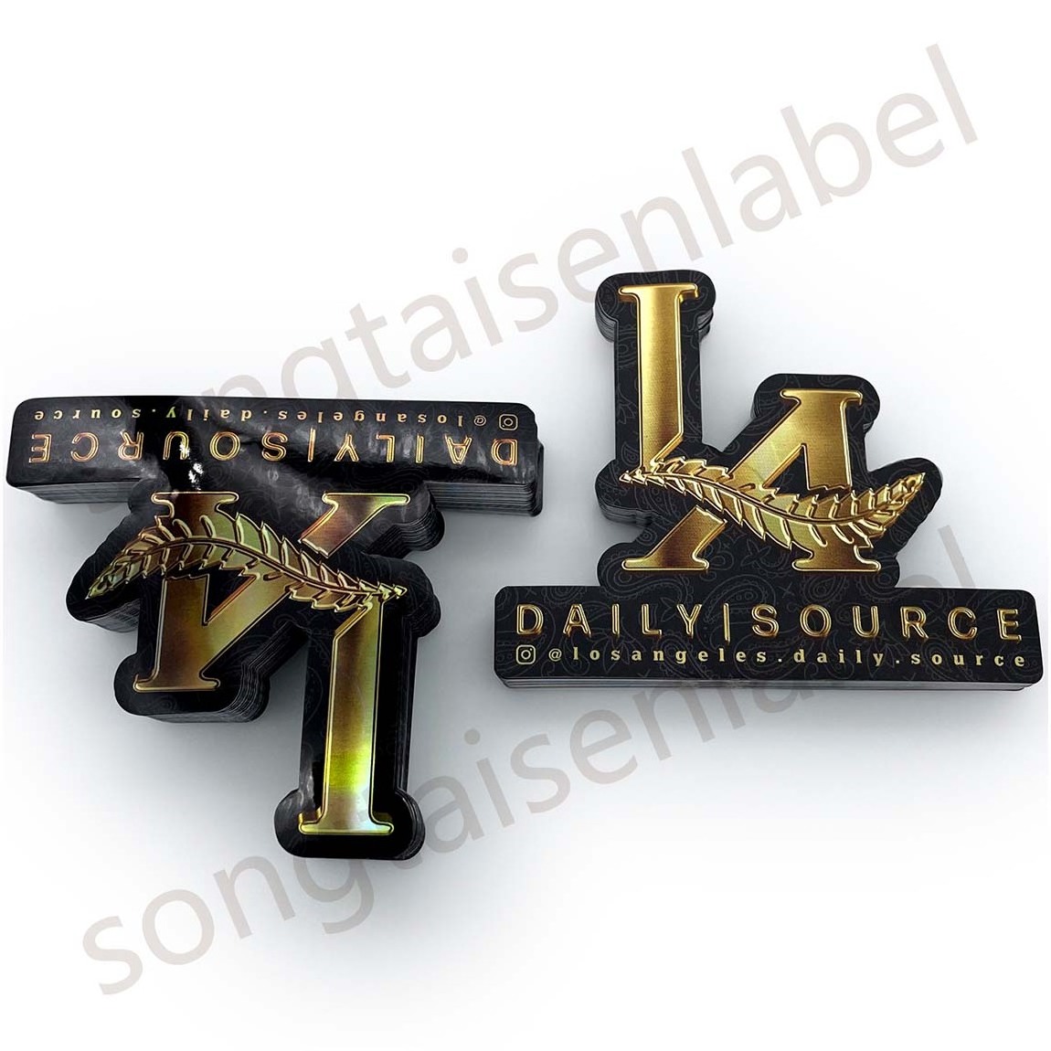 custom 3d metal logo sticker suncatcher glass metal sticker sticker metal label