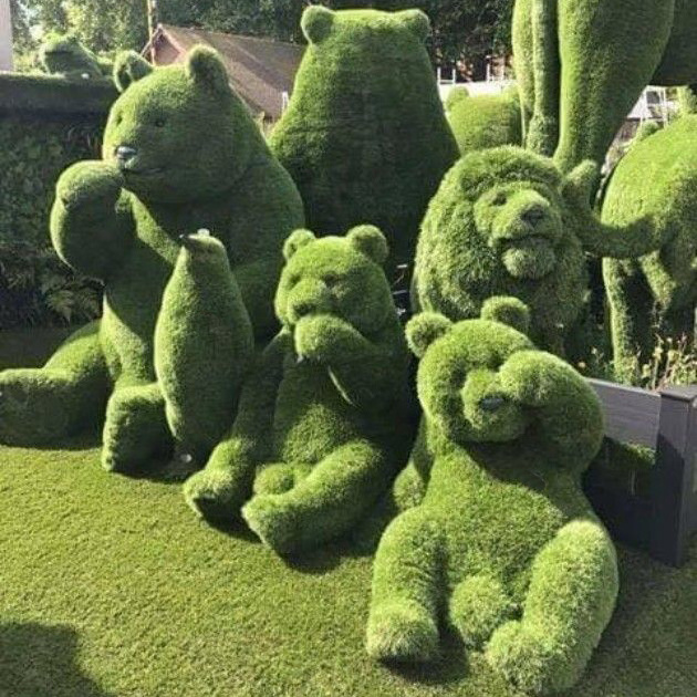 Artificial Grass Sculpture Tropical Animals Synthetic Grass Turf Outdoor Decoration Ornaments Artificial Grass for Garden