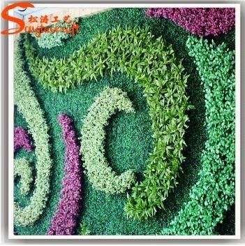 hot sale greenery wall artificial vertical grass wall fake wall hang plant for indoo/ outdoor decoration