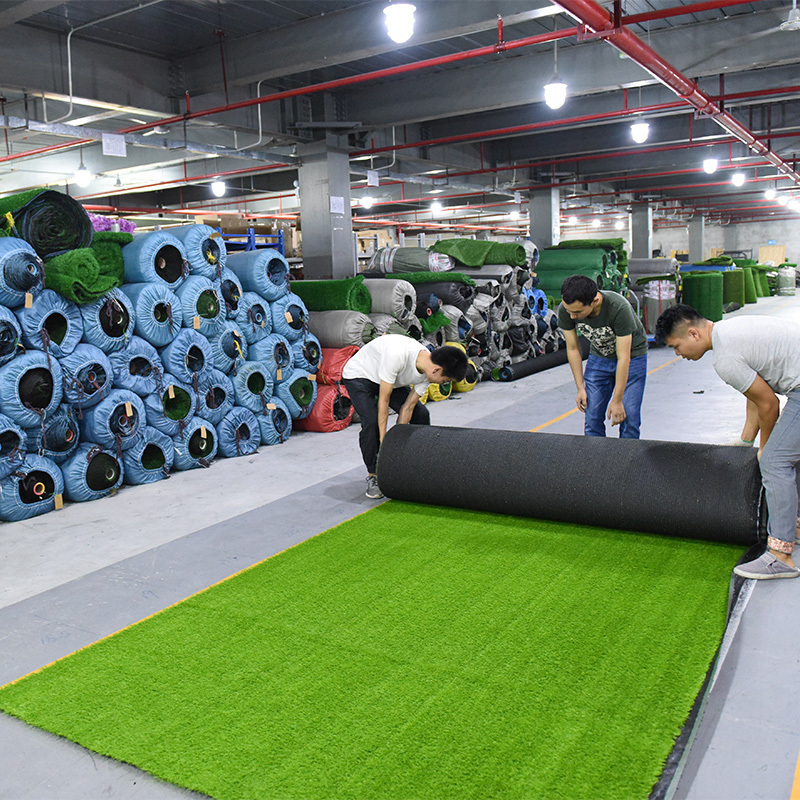 artificial carpet of grass lawn plastic grass used for soccer or football field