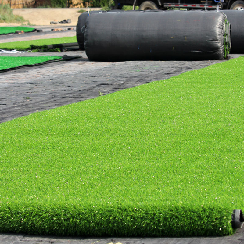 artificial carpet of grass lawn plastic grass used for soccer or football field