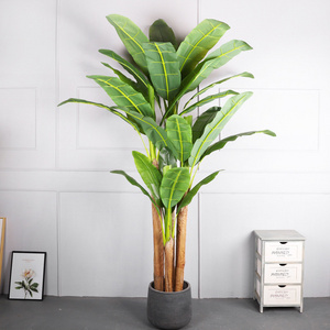 Indoor Garden Decorative Giant Greenery Artificial Banana Traveller Plants Tree