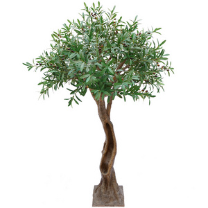 6Ft to 10Ft Factory Price Fiberglass Durable Artificial Green Olive Tree Small Bonsai Plants Fake Green Olive Trees