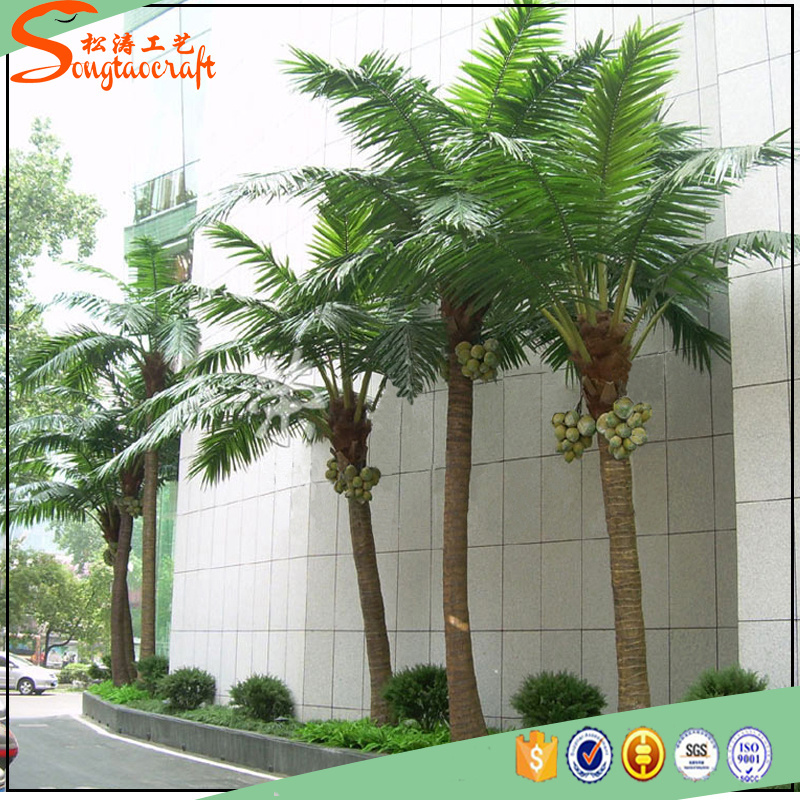 home & garden new style outdoor green plastic dry coconut tree fiber glass king coconut tree for sale and decoration