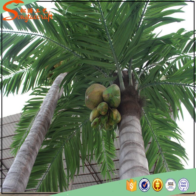 home & garden new style outdoor green plastic dry coconut tree fiber glass king coconut tree for sale and decoration