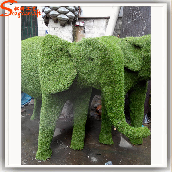 metal wire frame artificial grass elephant topiary cutter animals plant