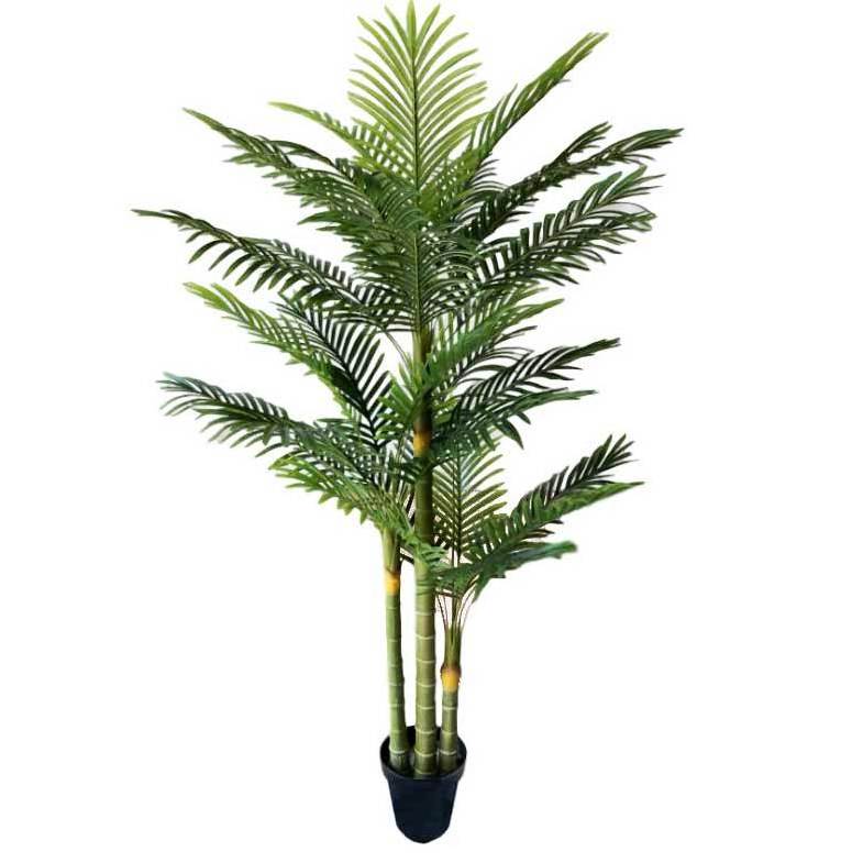 Cheap Tall Plastic Mini Bonsai Ornamental Tree Fake Pvc Artificial Palm Plant With Flower Pots