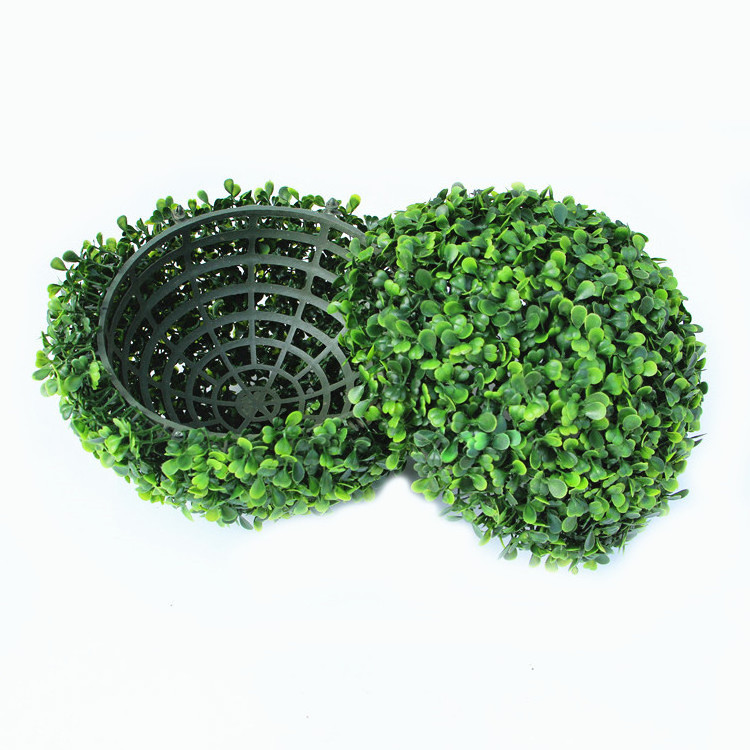 Wholesale Uv Proof 60 Cm Fake Hanging Boxwood Shrub Plant Artificial Grass Balls For Indoor Decor