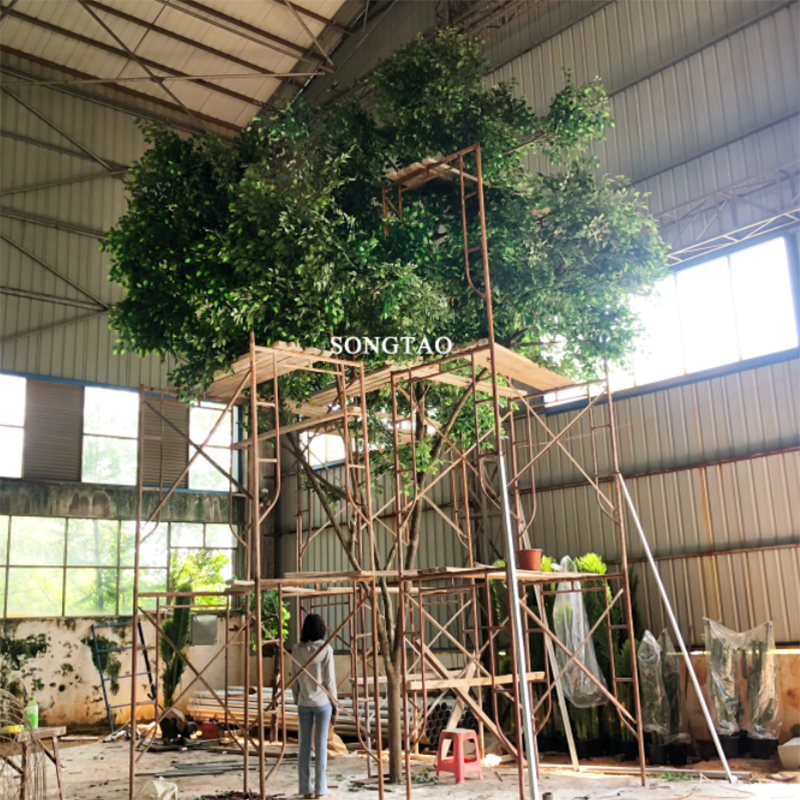 450Cm artificial large display banyan ficus tree fake branches of a tree artificial