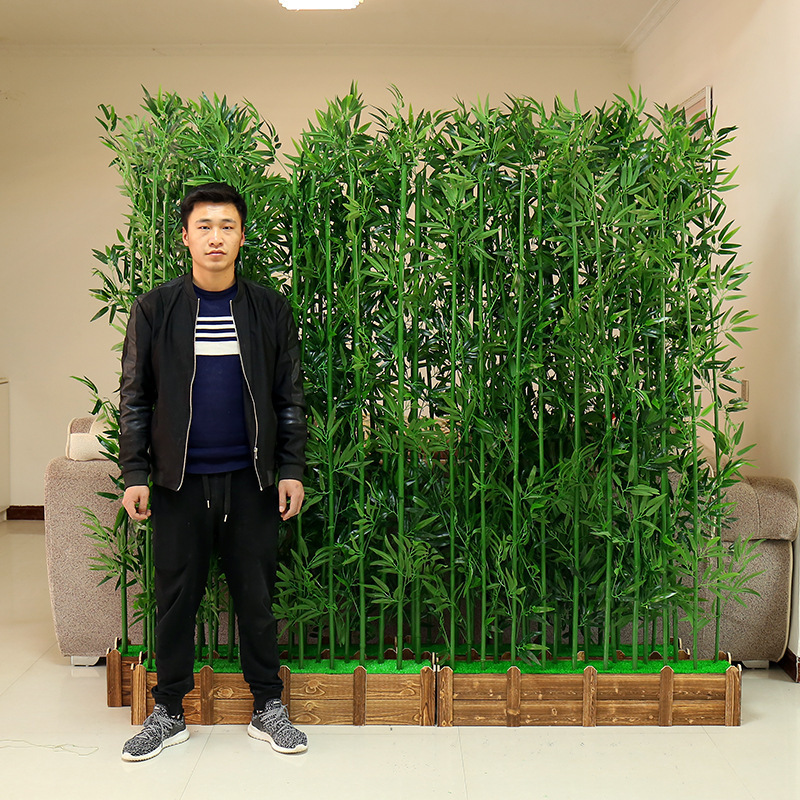 Indoor Outdoor Fence Landscape Decoration artificial bamboo fence plants