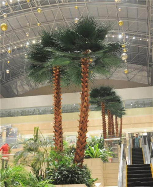 Indoor big fiberglass trunk artificial tree branches hawaii palm tree artificial palm trees artificial