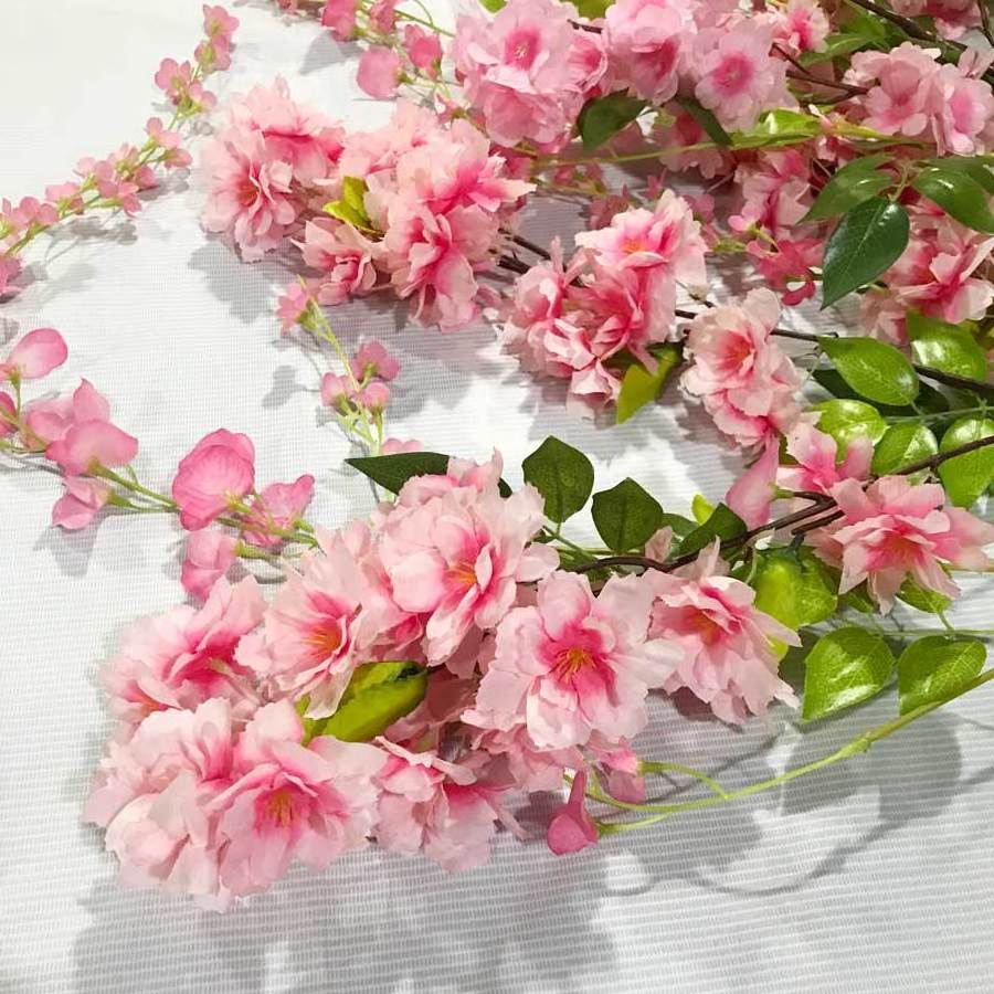 Silk White Pink artificial cherry blossom branches cherry blossom centerpiece