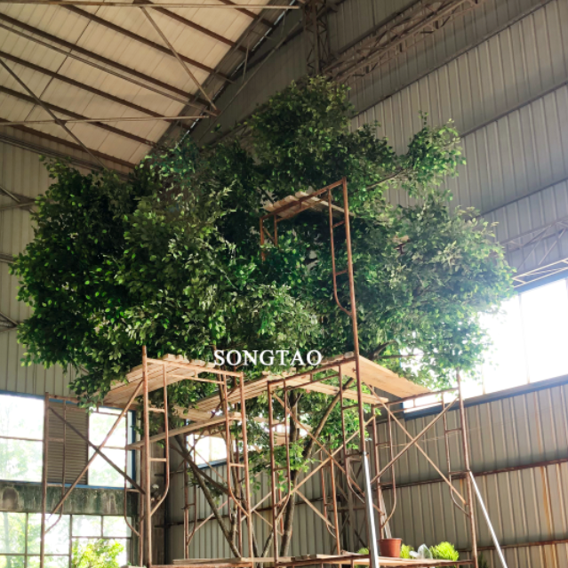 450Cm artificial large display banyan ficus tree fake branches of a tree artificial