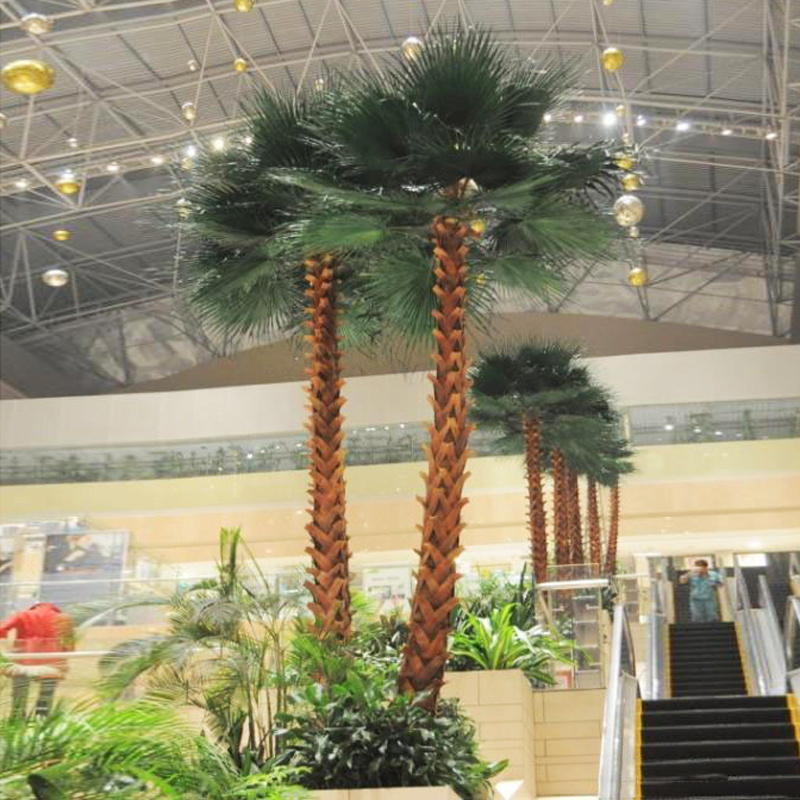 160cm 200cm Plastic giant uv proof artificial palm tree leaves artificial palm tree inground outdoor