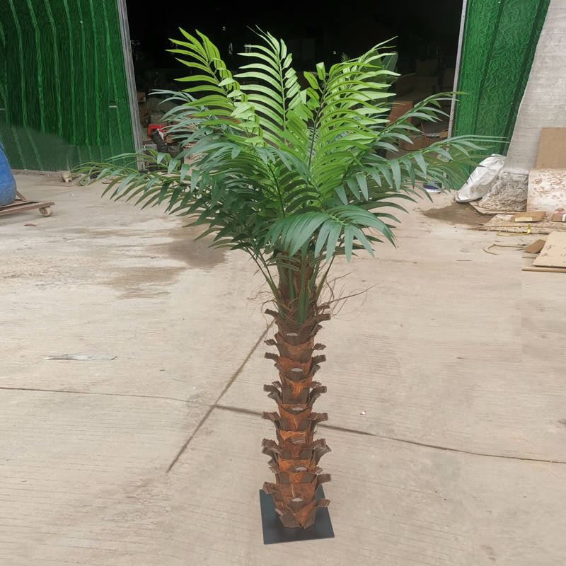 160cm 200cm Plastic giant uv proof artificial palm tree leaves artificial palm tree inground outdoor