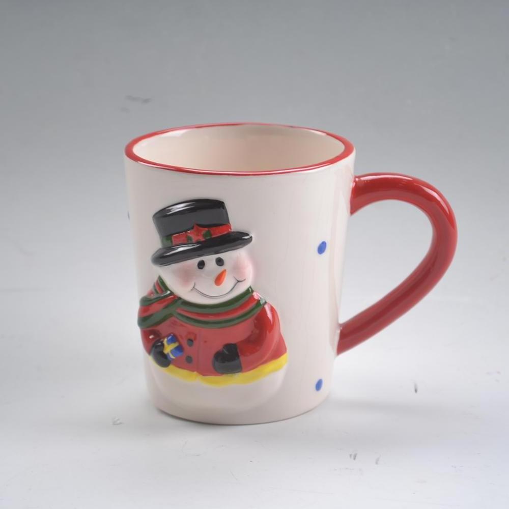 Custom  Bulk Santa Claus Design 3D christmas ornaments ceramic mug