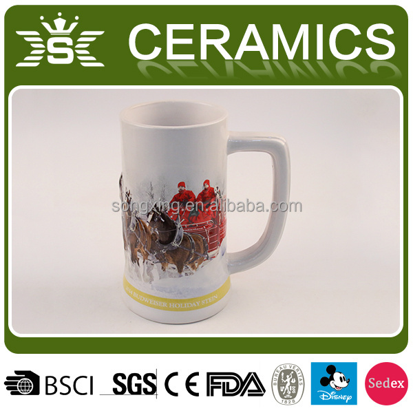 cheap beer mug plastic large German ceramic sublimation beer stein Size and shape can be customized