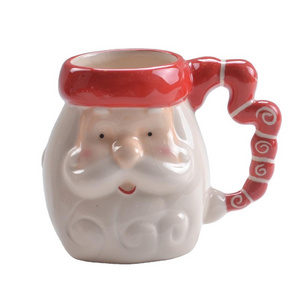 Custom  Bulk Santa Claus Design 3D christmas ornaments ceramic mug