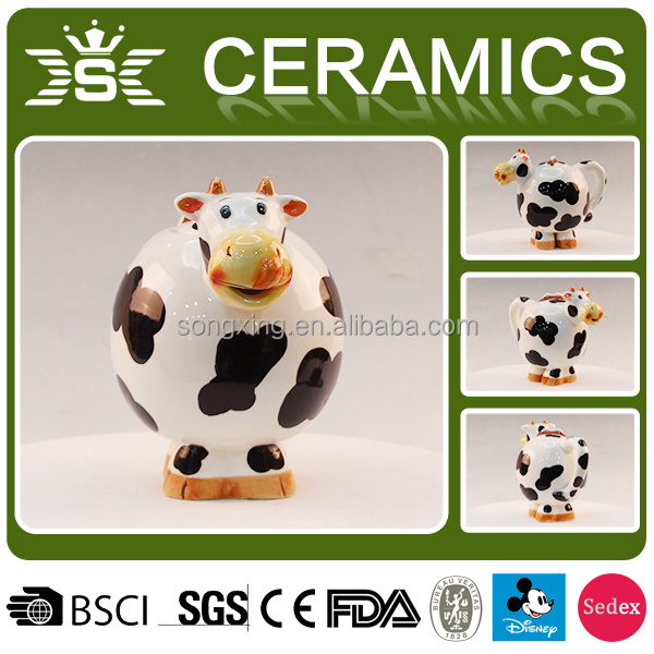 china wholesaler new products cartoon cow teapot