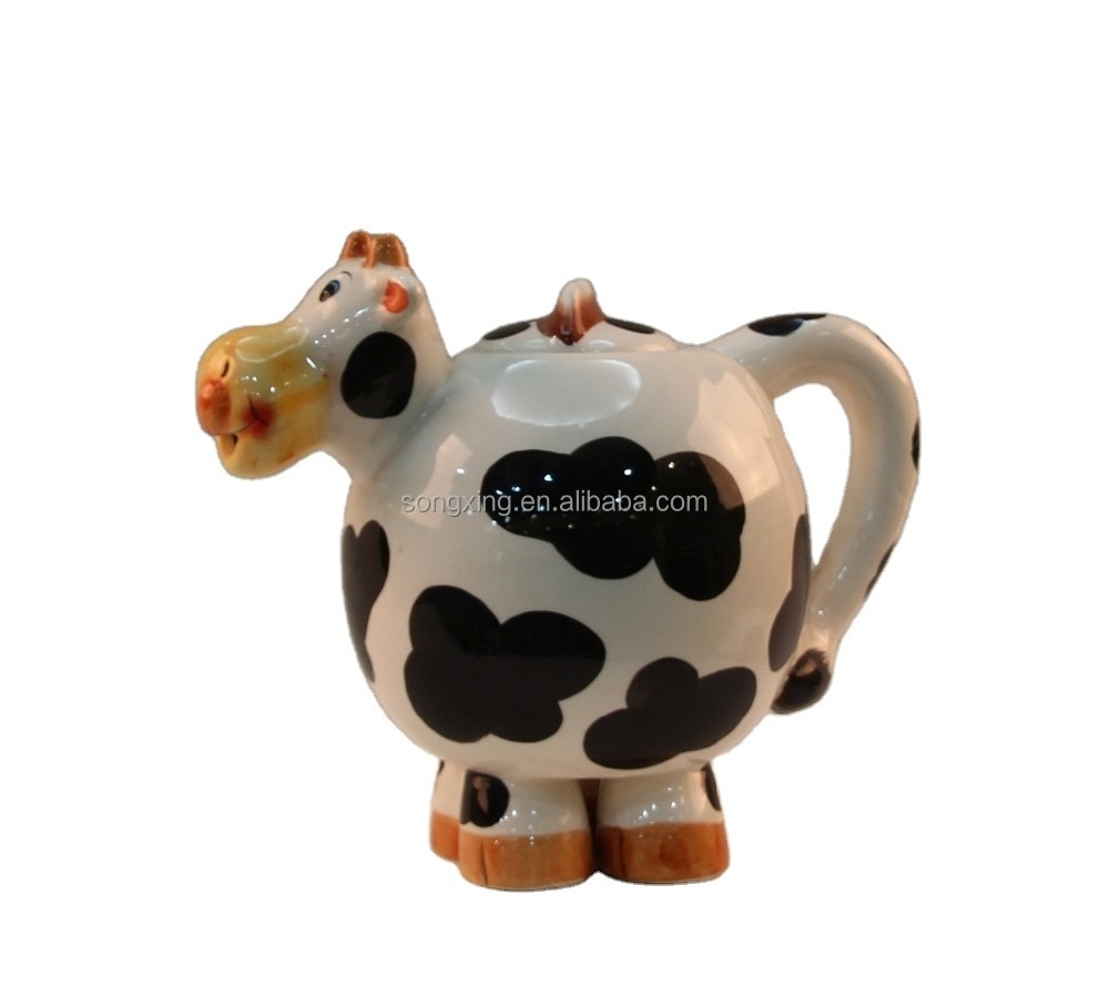 china wholesaler new products cartoon cow teapot