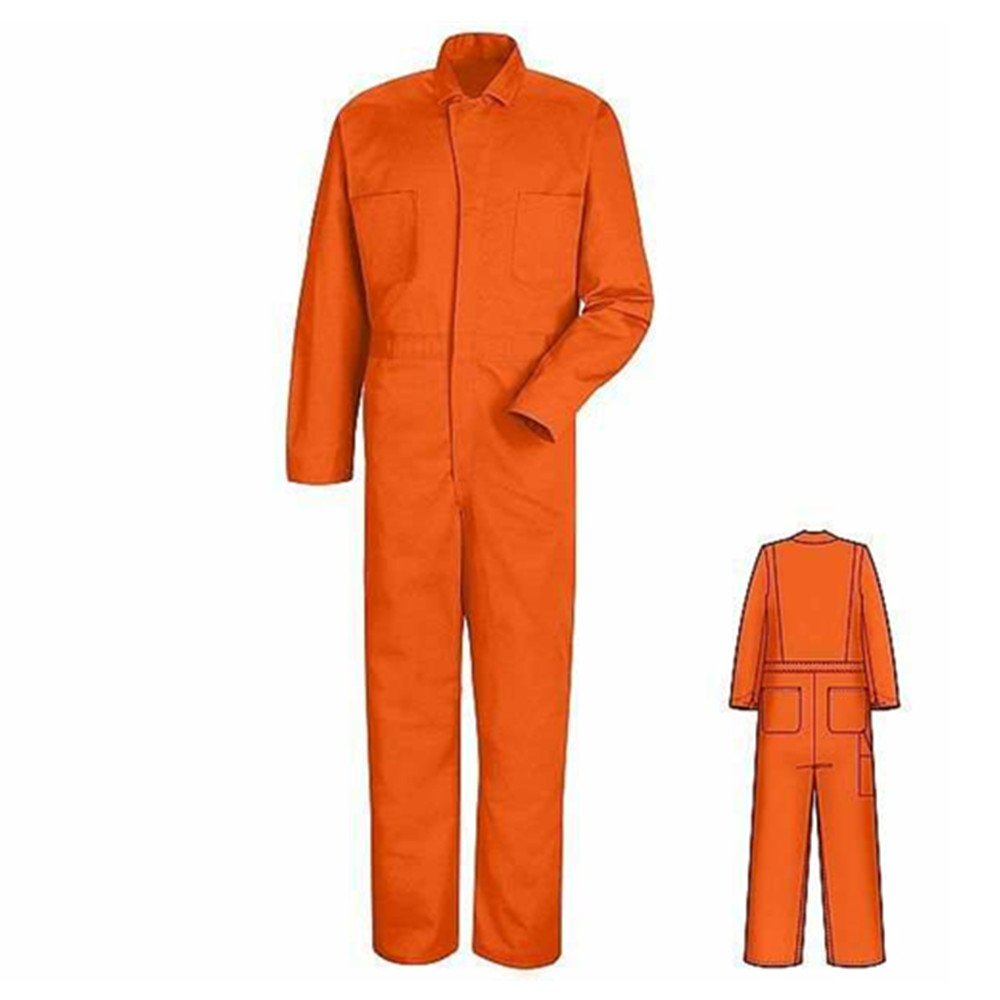 100% Cotton  orange safety coverall  workwear flame retardant coverall fr clothing wholesale