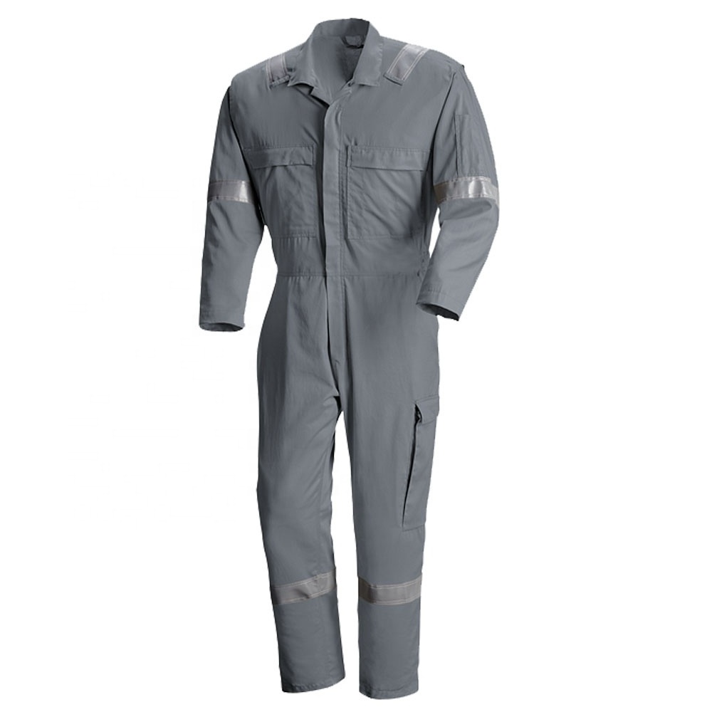 Wholesale Men Safety Fire Retardant Coverall Industrial Workwear Mechanics Oil Resistant Fireproof Working FR Coveralls