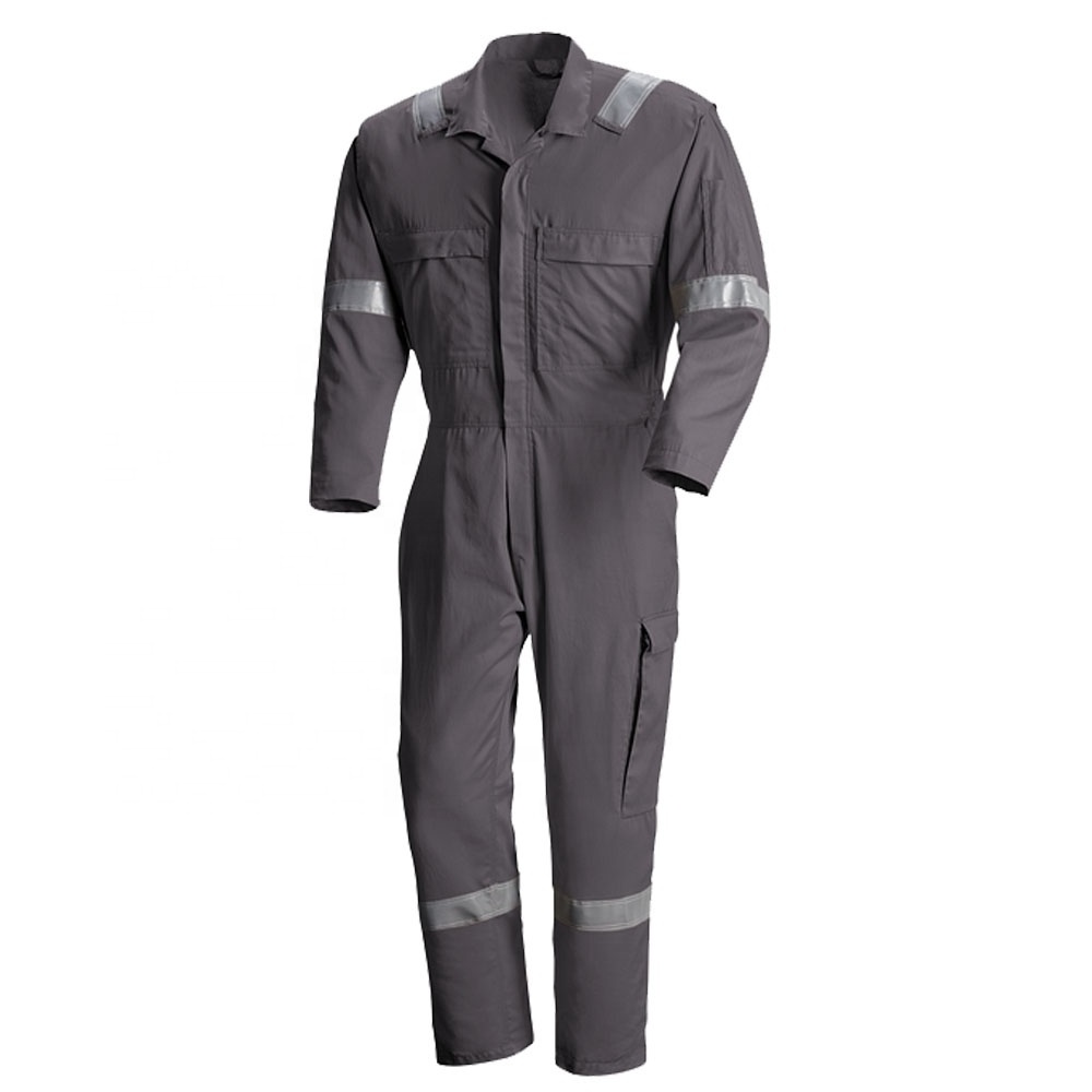 Wholesale Men Safety Fire Retardant Coverall Industrial Workwear Mechanics Oil Resistant Fireproof Working FR Coveralls