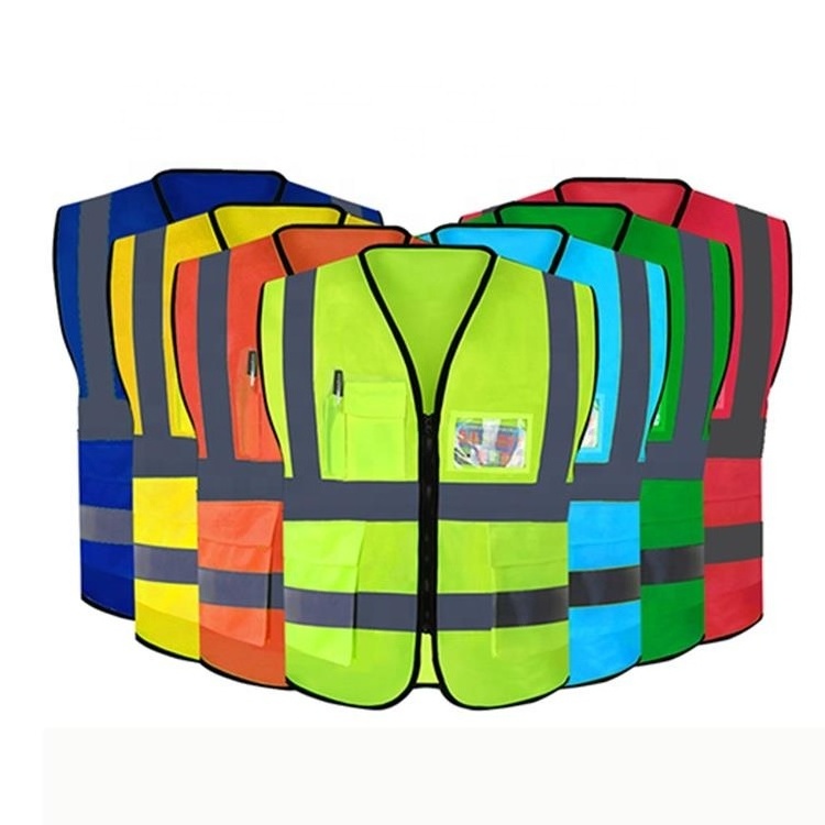 Security Reflective Vest Safety High Visibility Work Wears Hi Vis Workwear Vest