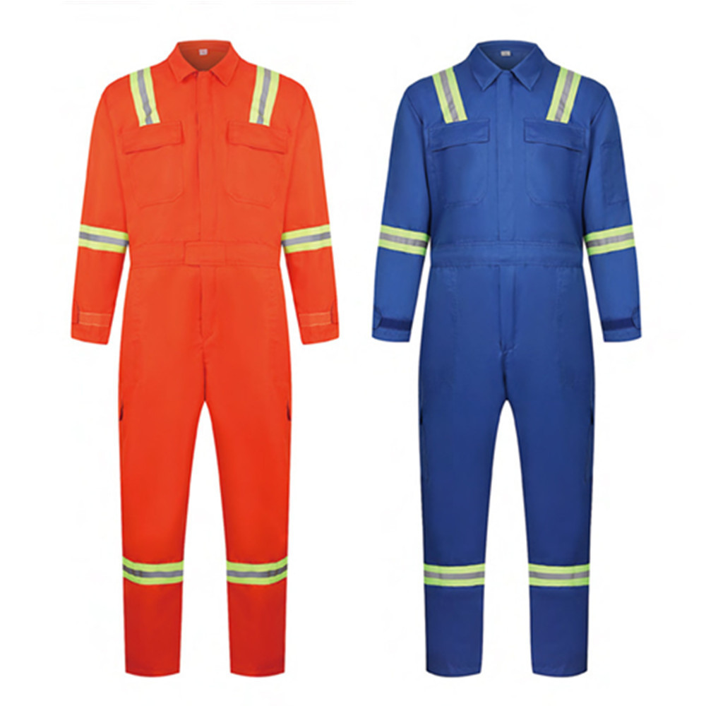 100% Cotton  orange safety coverall  workwear flame retardant coverall fr clothing wholesale