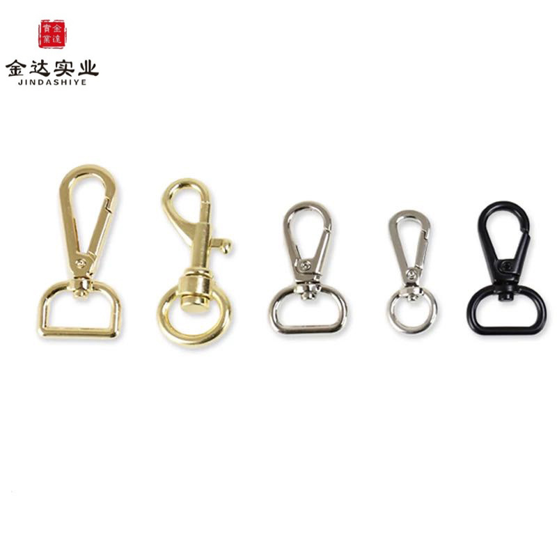 19years Manufacturer Custom Size 37Mm/38Mm  Clasps Clips Bag Key Ring Hook F Gold Antique Lobster Swivel Clasp with D O Rings