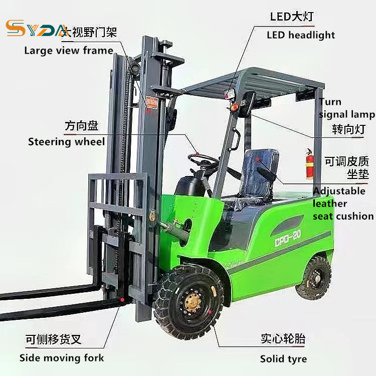 Efficient diesel electric optional forklift truck  for container 4.5t man lifting tables for warehouse construction site