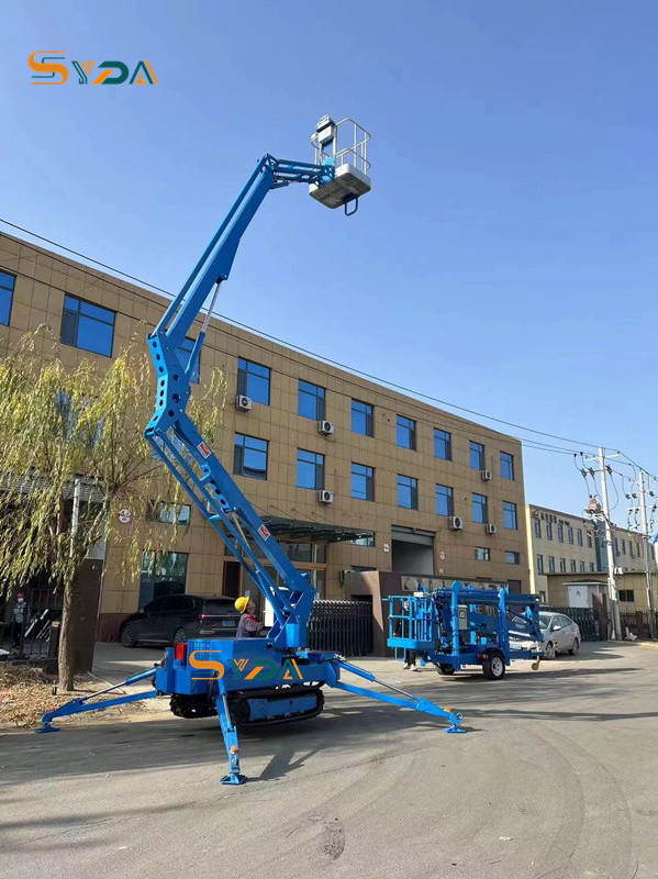 Factory direct sales 22m  hydraulic lifting platform aerial crawler boom lift work platform for air working picking work hoist