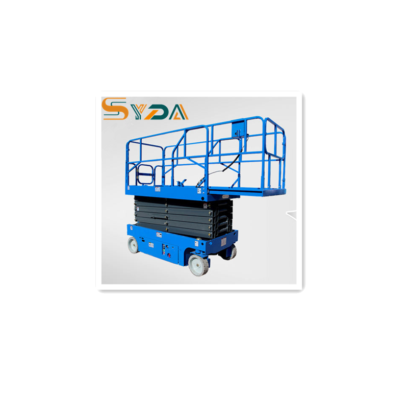 Hot selling in stock 8m folding electric scaffold lifting table for outdoor working motor driving outwork cherry picker lift