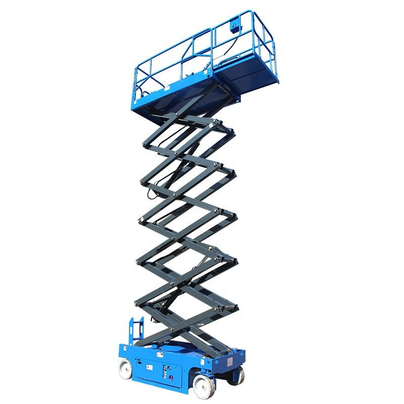 Hot selling in stock 8m folding electric scaffold lifting table for outdoor working motor driving outwork cherry picker lift