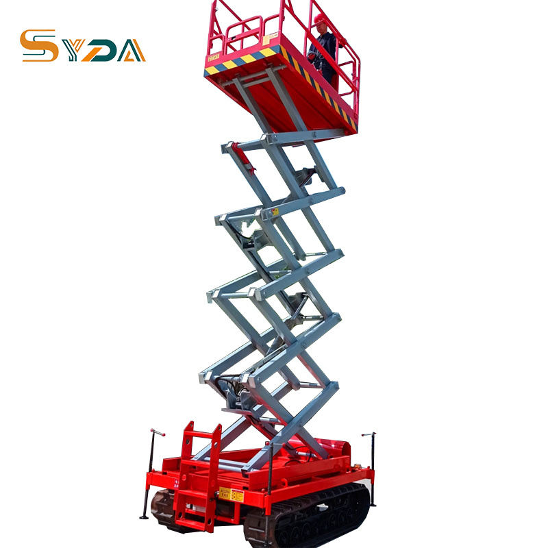 Manufacturers provide scissor lift motor driving all rough terrain with legs and CE ISO for lamps indoor outdoor installation