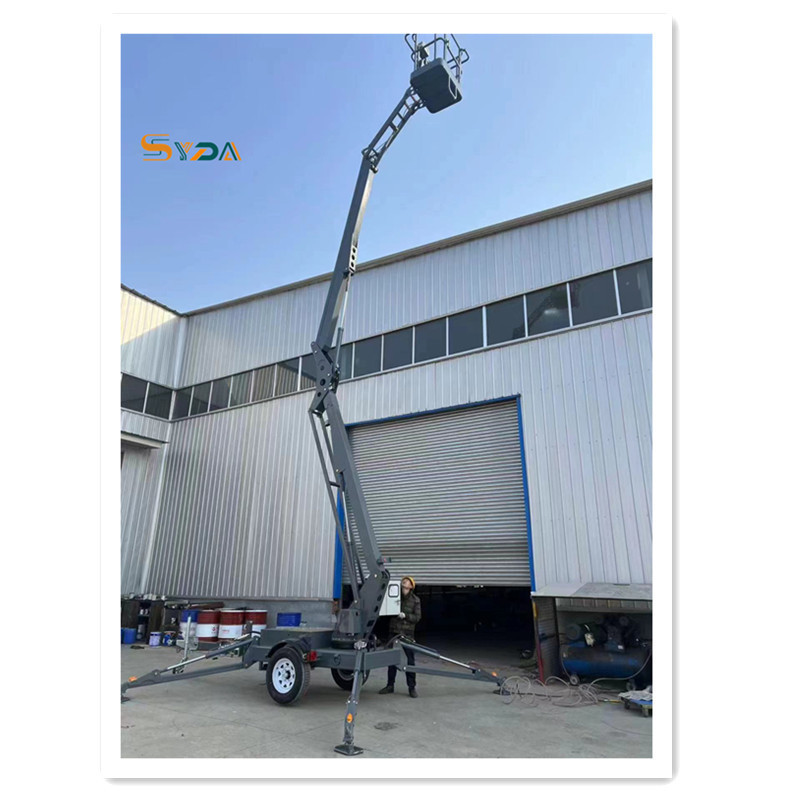 Factory direct sales 22m  hydraulic lifting platform aerial crawler boom lift work platform for air working picking work hoist