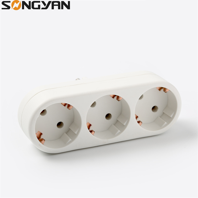 Eu uk multi outlet traveller adapter universal 16A socket conversion plug socket adapter