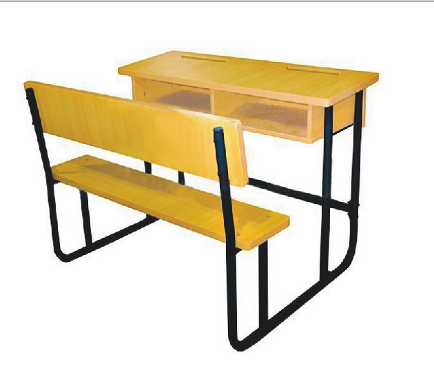 (Furniture2) table and bench sets , Double seat wooden school desk